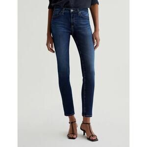 AG Adriano Goldschmied Prima Ankle Cigarette Ankle Dark Blue Low Rise Size 26R